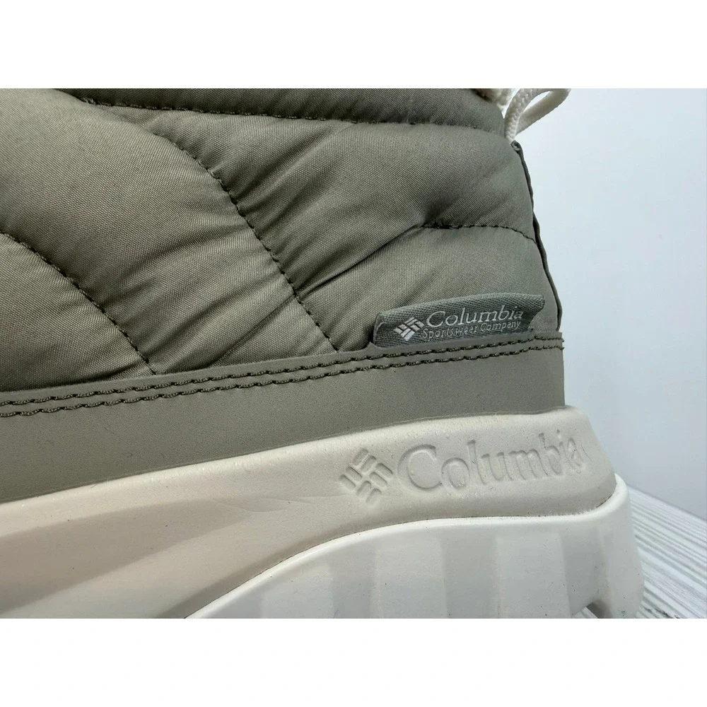 Columbia Snowtrot Shorty‎ Sage Green Quilted Puffer Snow Boots Women's 10